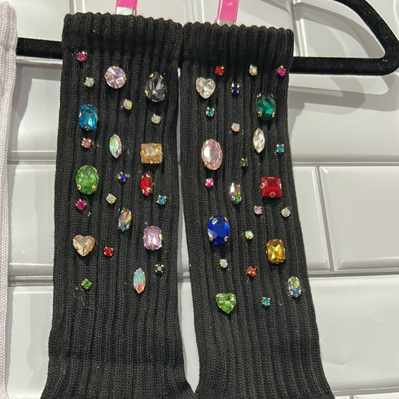 COPY - Womens & Big Kids Multi Color Bling Gemstone Slouch Socks - Picture 1 of 3